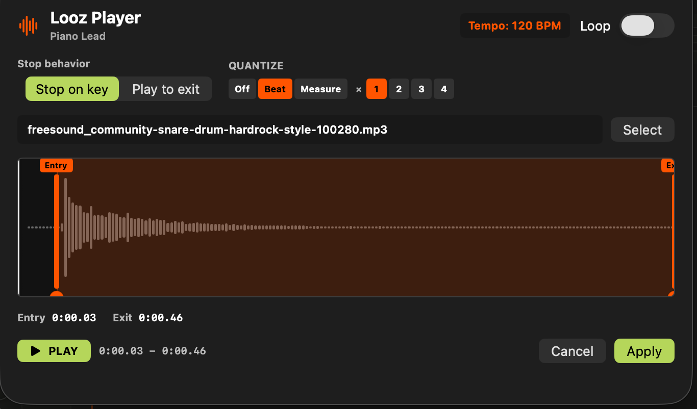Editor de Looz Player